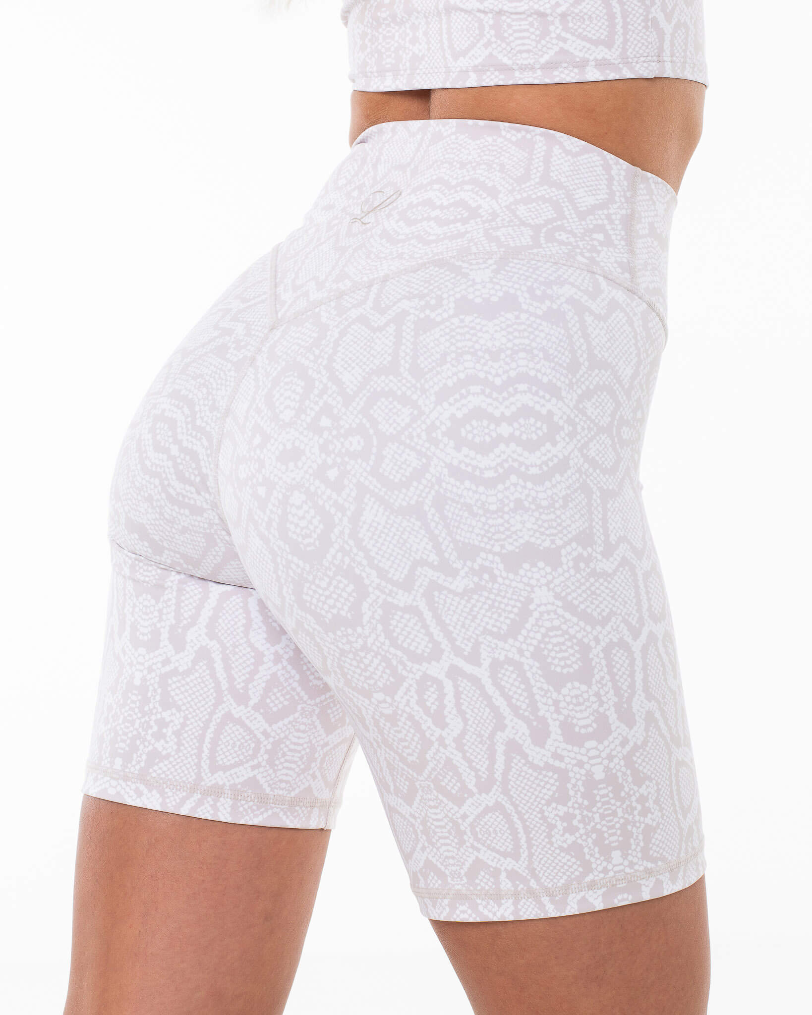 White Snake Bike Shorts